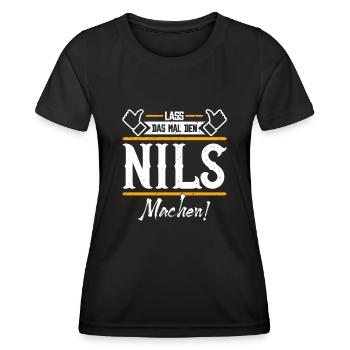 Nils Geschenkidee Geschenk Geburtstag - Frauen Funktions-T-Shirt - Schwarz - Vorne - AI Model Female 172 light (172cm)