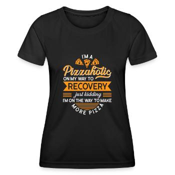 Pizza Baker Pizza Lovers Pizza Gift - Women's Functional T-Shirt - black - Front - AI Model Female 172 light (172cm)