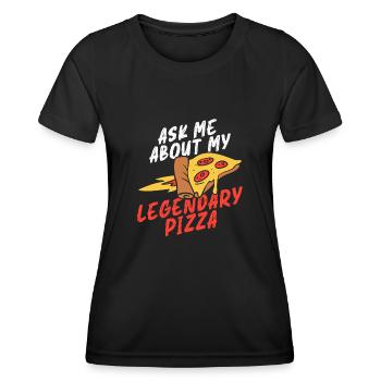 Pizza Baker Pizza Lovers Pizza Gift - Women's Functional T-Shirt - black - Front - AI Model Female 172 light (172cm)