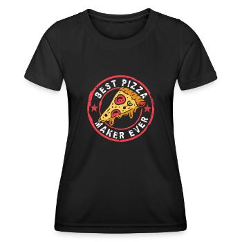 Pizza Baker Pizza Lovers Pizza Gift - Women's Functional T-Shirt - black - Front - AI Model Female 172 light (172cm)