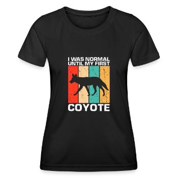 Conception de coyote pour les réacteurs de coyote - T-shirt sport Femme - noir - Devant - AI Model Female 172 light (172cm)