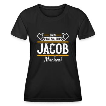 Jacob Geschenkidee Geschenk Geburtstag - Frauen Funktions-T-Shirt - Schwarz - Vorne - AI Model Female 172 light (172cm)
