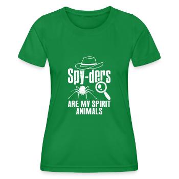Spy Private Detective Investigator Detective Gift - Women's Functional T-Shirt - kelly green - Front - AI Model Female 172 dark (172cm)