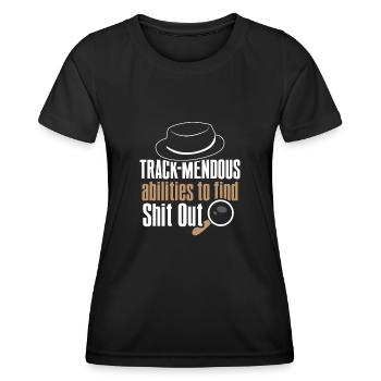 Spion Privatdetektiv Ermittler Detektiv Geschenk - Frauen Funktions-T-Shirt - Schwarz - Vorne - AI Model Female 172 light (172cm)