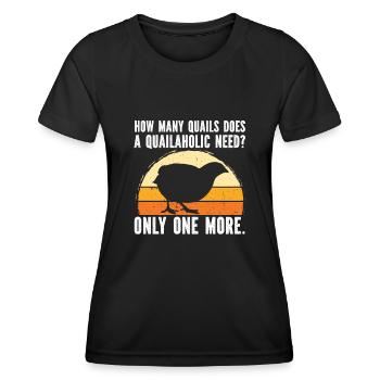 Wachtel Vogel Liebhaber Geschenk - Frauen Funktions-T-Shirt - Schwarz - Vorne - AI Model Female 172 light (172cm)