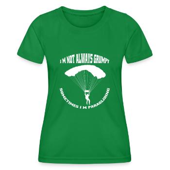 Parapente Paragleiter Gleitschirmfliegen - T-shirt sport Femme - vert - Devant - AI Model Female 172 dark (172cm)