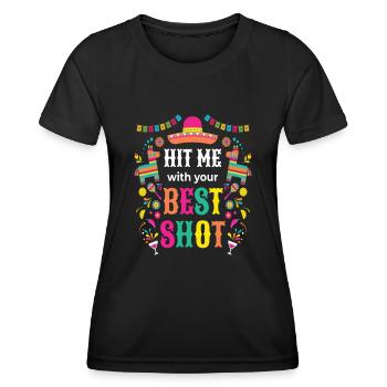 Hit Me Pinata Birthday - Frauen Funktions-T-Shirt - Schwarz - Vorne - AI Model Female 172 light (172cm)