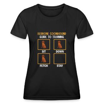 Redbone Coonhound Dog Gift - Women's Functional T-Shirt - black - Front - AI Model Female 172 light (172cm)
