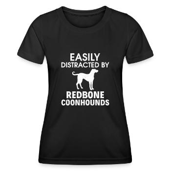 Redbone Coonhound Dog Gift - Women's Functional T-Shirt - black - Front - AI Model Female 172 light (172cm)