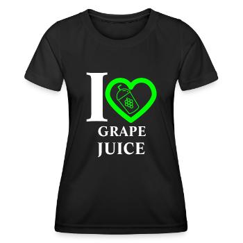 I Love Grape Juice - Women's Functional T-Shirt - black - Front - AI Model Female 172 light (172cm)