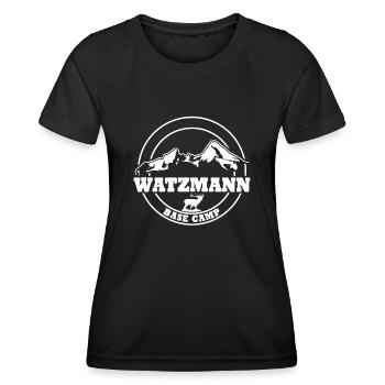 Watzmann Bergsteiger Berg Watzmannmassiv - Frauen Funktions-T-Shirt - Schwarz - Vorne - AI Model Female 172 light (172cm)