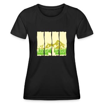 Watzmann Alpinisme Massif du Watzmann - T-shirt sport Femme - noir - Devant - AI Model Female 172 light (172cm)