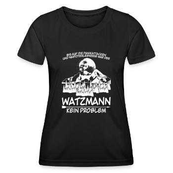 Watzmann Wandern Witz Watzmannmassiv - Frauen Funktions-T-Shirt - Schwarz - Vorne - AI Model Female 172 light (172cm)