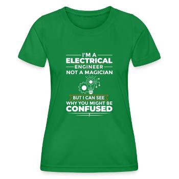 Electrical Engineering Engineer Research Development - Women's Functional T-Shirt - kelly green - Front - AI Model Female 172 dark (172cm)