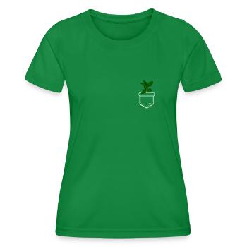 Brusttasche Ficus - Frauen Funktions-T-Shirt - Kelly Green - Vorne - AI Model Female 172 dark (172cm)