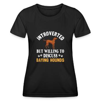 Redbone Coonhound Dog Gift - Women's Functional T-Shirt - black - Front - AI Model Female 172 light (172cm)