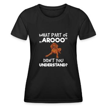 Redbone Coonhound Dog Gift - Women's Functional T-Shirt - black - Front - AI Model Female 172 light (172cm)