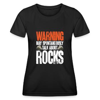 Rockhound Geology Rock Collecting Stone Collectors - Women's Functional T-Shirt - black - Front - AI Model Female 172 light (172cm)