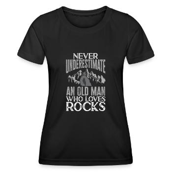 Rockhound Geology Rock Collecting Stone Collectors - Women's Functional T-Shirt - black - Front - AI Model Female 172 light (172cm)