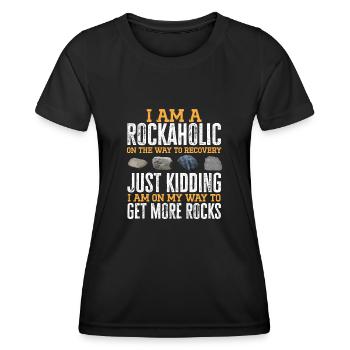 Rockhound Geology Rock Collecting Stone Collectors - Women's Functional T-Shirt - black - Front - AI Model Female 172 light (172cm)