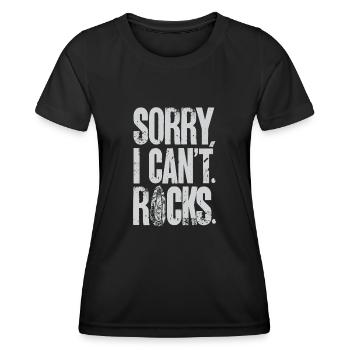Rockhound Geology Rock Collecting Stone Collectors - Women's Functional T-Shirt - black - Front - AI Model Female 172 light (172cm)