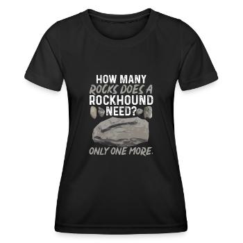 Rockhound Geology Rock Collecting Stone Collectors - Women's Functional T-Shirt - black - Front - AI Model Female 172 light (172cm)