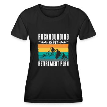 Rockhound Geology Rock Collecting Stone Collectors - Women's Functional T-Shirt - black - Front - AI Model Female 172 light (172cm)