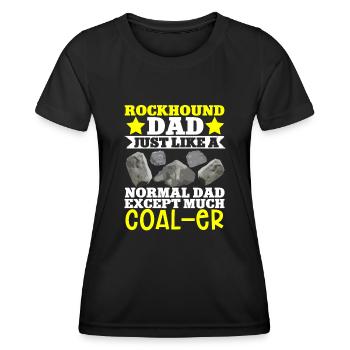 Rockhound Geology Collectionneur de pierres de collecte de roches - T-shirt sport Femme - noir - Devant - AI Model Female 172 light (172cm)