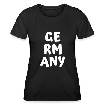 Germany - Frauen Funktions-T-Shirt - Schwarz - Vorne - AI Model Female 172 light (172cm)
