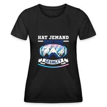 Skifahren Hat jemand Skifoan gesagt? - Frauen Funktions-T-Shirt - Schwarz - Vorne - AI Model Female 172 light (172cm)