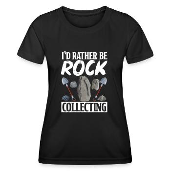 Rockhound Geology Rock Collecting Stone Collectors - Women's Functional T-Shirt - black - Front - AI Model Female 172 light (172cm)
