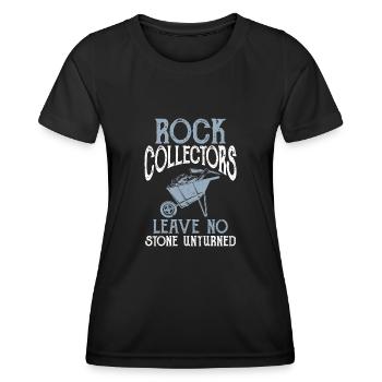 Rockhound Geology Rock Collecting Stone Collectors - Women's Functional T-Shirt - black - Front - AI Model Female 172 light (172cm)