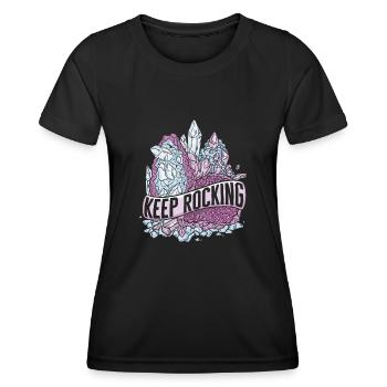 Rockhound Geology Rock Collecting Stone Collectors - Women's Functional T-Shirt - black - Front - AI Model Female 172 light (172cm)