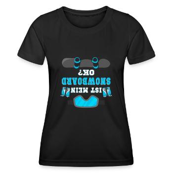 Snowboarden Snowboardfahrer Snowboard - Frauen Funktions-T-Shirt - Schwarz - Vorne - AI Model Female 172 light (172cm)