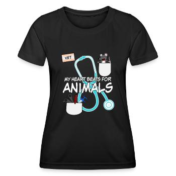 Veterinarian Veterinary Veterinary Medicine - Women's Functional T-Shirt - black - Front - AI Model Female 172 light (172cm)