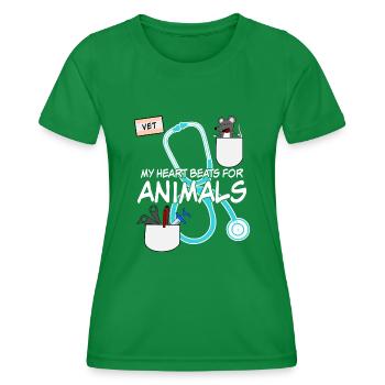 Veterinarian Veterinary Veterinary Medicine - Women's Functional T-Shirt - kelly green - Front - AI Model Female 172 dark (172cm)