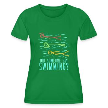 Swimmers Entraîneur de natation Piscine - T-shirt sport Femme - vert - Devant - AI Model Female 172 dark (172cm)