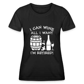 Ich kann Wein so viel ich will - Frauen Funktions-T-Shirt - Schwarz - Vorne - AI Model Female 172 light (172cm)