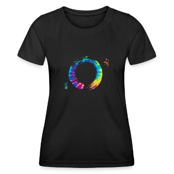 Bonsai Zen Enso Circle Yoga - Women's Functional T-Shirt - black - Front - AI Model Female 172 light (172cm)