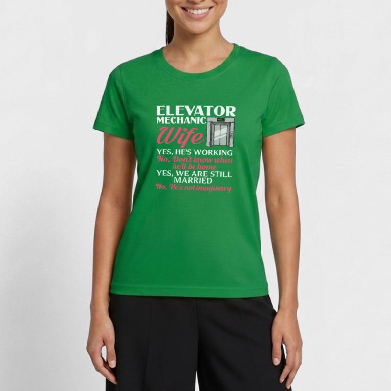 Elevator Elevator System Technician Woman Elevator Elevator Women's Functional T-Shirt