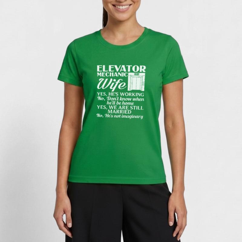 Elevator Elevator System Technician Woman Elevator Elevator Women's Functional T-Shirt