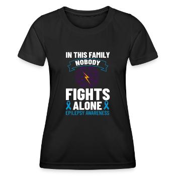 Epilepsy Convulsive disease Epileptic seizure - Women's Functional T-Shirt - black - Front - AI Model Female 172 light (172cm)