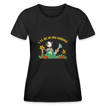Amoureux des oiseaux IlJe serai dans mon jardin Birdwatcher - T-shirt sport Femme - noir - Devant - AI Model Female 172 light (172cm)