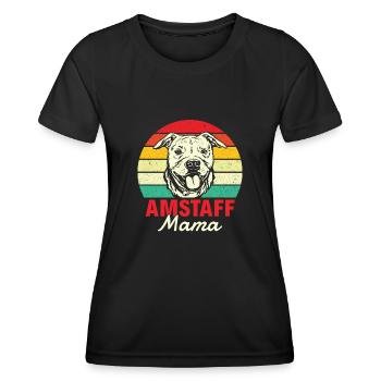 American Staffordshire Bull Terrier Staffy Dog - Women's Functional T-Shirt - black - Front - AI Model Female 172 light (172cm)