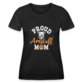 American Staffordshire Bull Terrier Staffy Dog - Women's Functional T-Shirt - black - Front - AI Model Female 172 light (172cm)