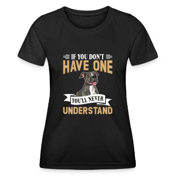 American Staffordshire Bull Terrier Staffy Dog - Women's Functional T-Shirt - black - Front - AI Model Female 172 light (172cm)