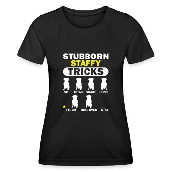 American Staffordshire Bull Terrier Staffy Dog - Women's Functional T-Shirt - black - Front - AI Model Female 172 light (172cm)