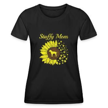 American Staffordshire Bull Terrier Staffy Dog - Women's Functional T-Shirt - black - Front - AI Model Female 172 light (172cm)