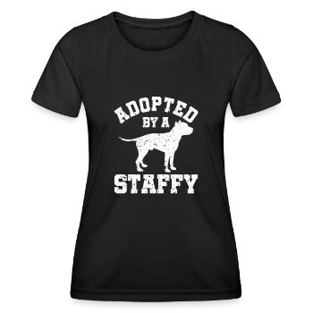 American Staffordshire Bull Terrier Staffy Dog - Women's Functional T-Shirt - black - Front - AI Model Female 172 light (172cm)