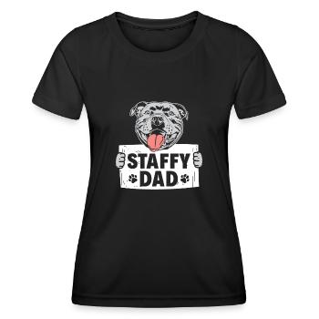 American Staffordshire Bull Terrier Staffy Dog - Women's Functional T-Shirt - black - Front - AI Model Female 172 light (172cm)